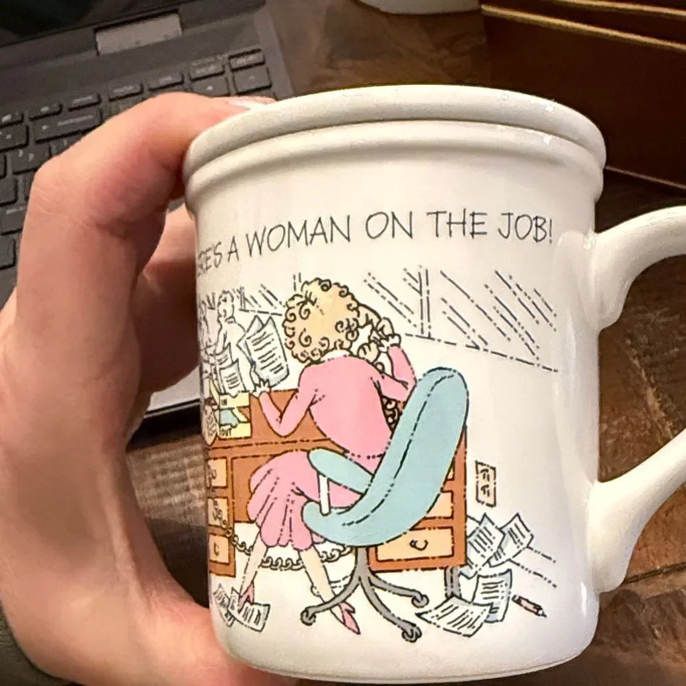 1986 Hallmark Mug Mates Vintage “Women On The Job”